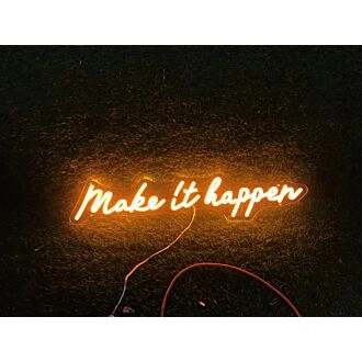 Brighten Your Office, Store, or Wedding: Make It Happen Yellow Custom LED Neon Sign Brings Inspiration Everywhere