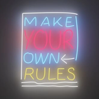 Make Your Own Rules Neon Sign MNE11297 for Bold and Playful Spaces