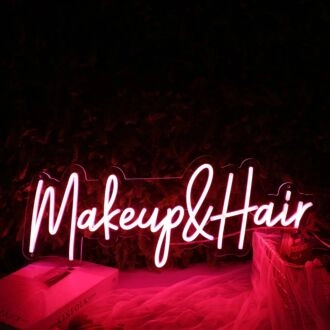 Makeup And Hair Red Neon Sign