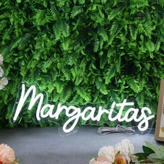 Margaritas White Neon Sign