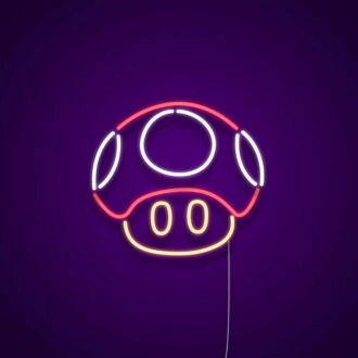 Mario Mushroom Neon Sign