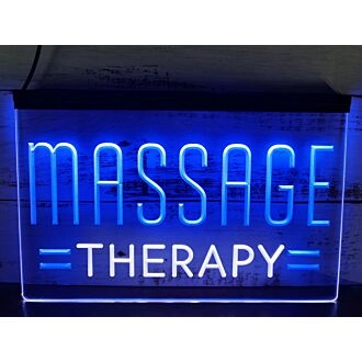 Massage Therapy Dual LED Neon Sign for Relaxation and Wellness Spaces