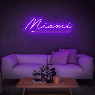 Miami Neon Sign for City and Cultural Decor