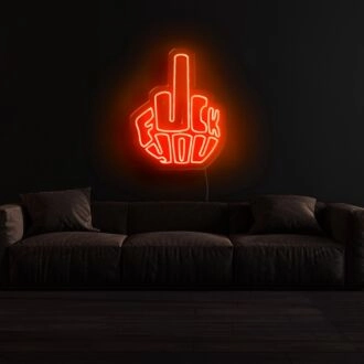Middle Finger Fck You Neon Sign