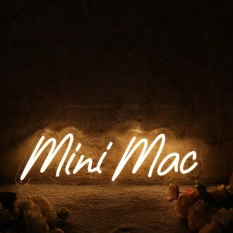 Mini Mac Yellow Neon Sign