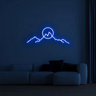 Mountainscape Neon Sign for Nature Themed Decor