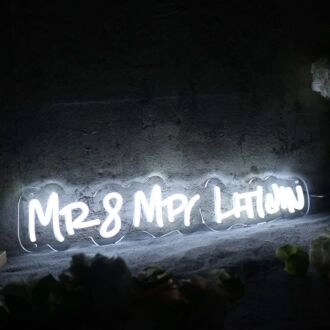 Mr And Mrs Litwin White Neon Sign