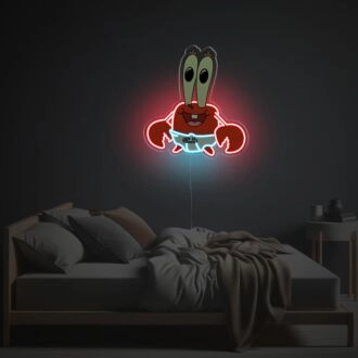 Brighten Up Your Nursery, Playroom, or Coastal-Themed Party with Mr. Crab Baby Version LED Neon Acrylic Artwork.
