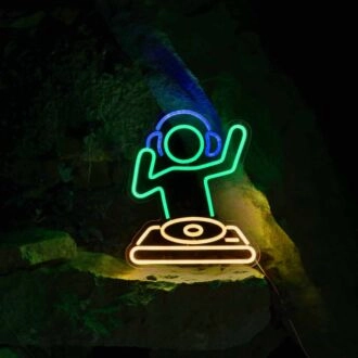 DJ Turntable Neon Sign