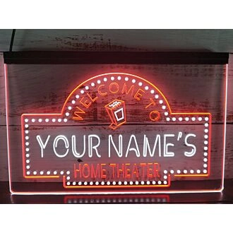 Name Personalized Custom Home Theater Bar Beer v1 Dual LED Neon Sign for Personalized Decor