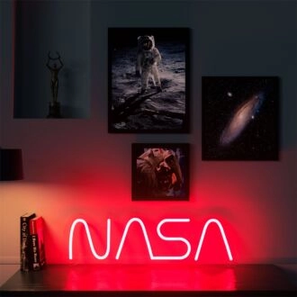 Brighten Your Space: Nasa LED Neon Sign for Bar, Office, and Home Decor Enhancement.