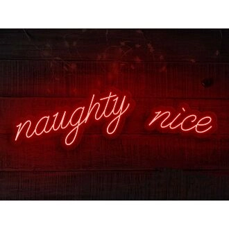 Naughty Nice Neon Sign for Festive and Fun Spaces