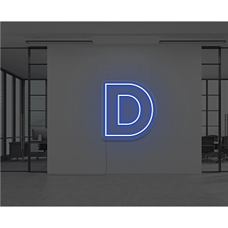 Neon Letter D