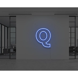 Neon Letter Q