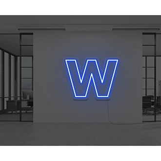 Neon Letter W