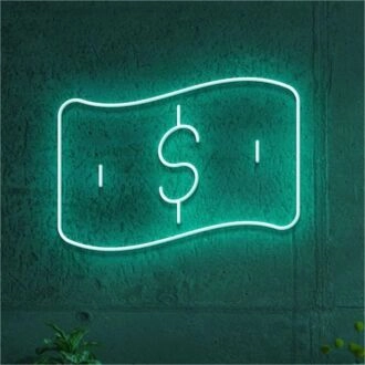 Brighten Your Business, Bar, or Game Room with a Neon Money Sign.
