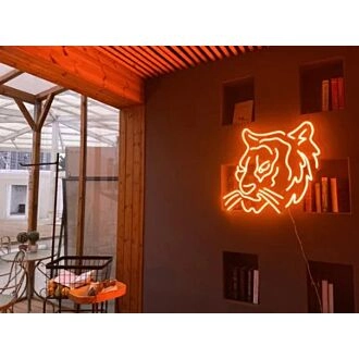 Neon Tiger Led Tiger Head Art