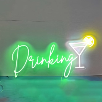 Customize Lively Drinking Cocktail Neon Sign