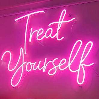 Treat Yourself Neon Glow for Self-Love and Relaxation