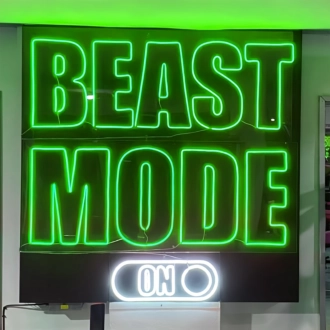 Beast Mode On: Illuminate Your Space with Neon Power