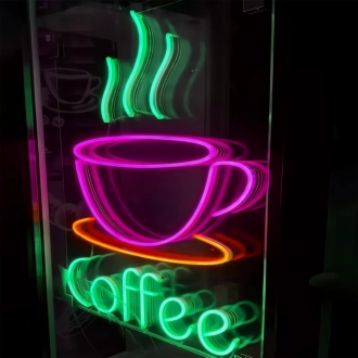 Customize Coffee With Cup: Light Up Your Space with Neon Caffeine