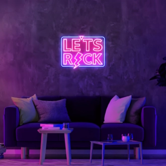 Lets Rock Music Neon Art: Amplify Your Musical Vibes
