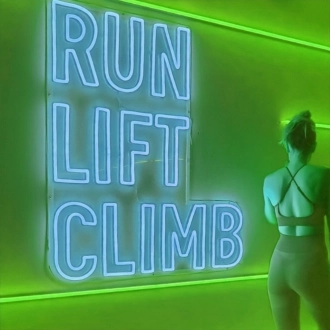 Run Lift Climb Gym: Illuminate Your Space with Neon Fitness