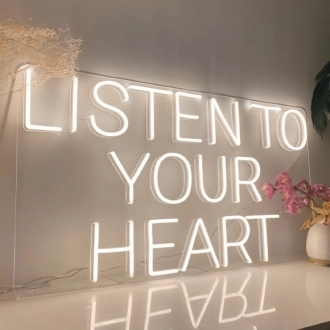 Listen to Your Heart Neon Sign: Tune into Your Inner Melody