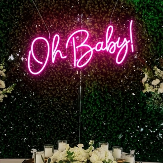 Oh Baby: Neon Sign for Sweet Surprises