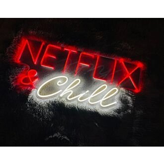 Netflix and Chill Neon Sign for Cozy and Fun Spaces