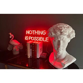'Nothing is impossible' neon sign