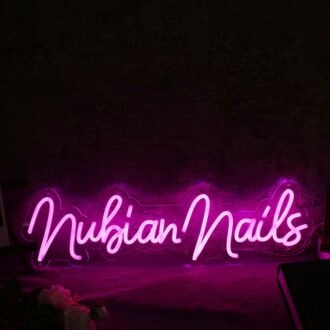 Nubian Nails Pink Neon Sign