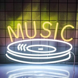 Music Vinyl Record Neon Sign