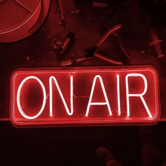 On Air Neon Sign for Studios and Broadcasting Spaces
