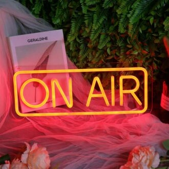 ON AIR RED Custom Neon Sign for Studios and Broadcasting Spaces