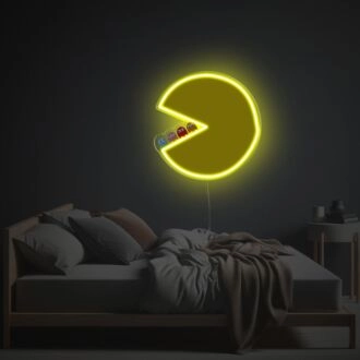 Brighten Up Your Game Room or Bar with Pac Man With Little Ghosts LED Neon Acrylic Artwork