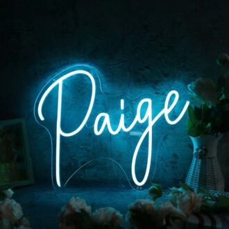 Paige Blue Name Neon Sign