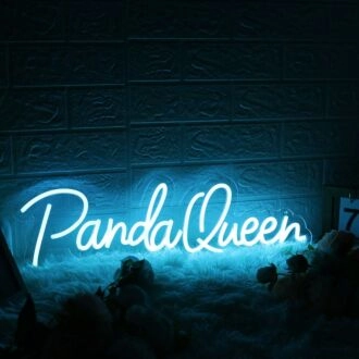 Panda Queen Blue Neon Sign