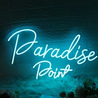 Paradise Point Blue Neon Sign