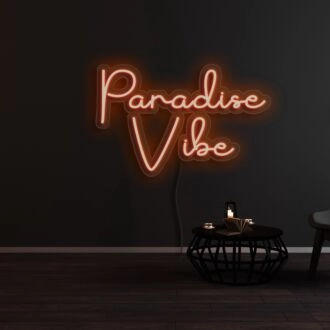 Paradise Vibe Neon Sign for Tropical and Relaxing Spaces