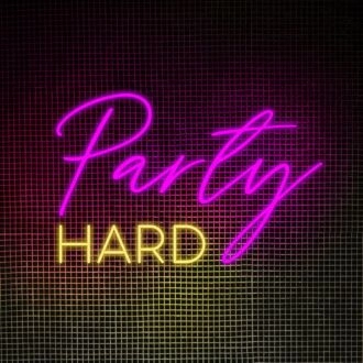 Party Hard Neon Sign Bring energy to any party or event