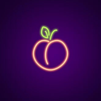 Peach Neon Sign for Fun and Whimsical Decor