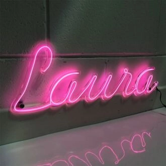 Elevate Your Space: Personalised LED Neon Laura Name Sign, Perfect for Home Décor, Celebrations, and Business Branding.