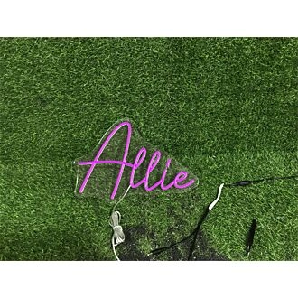 Brighten Your Special Occasions and Workspace with Personalize Custom Allie LED Neon Sign for Weddings, Parties, and Office Decor.