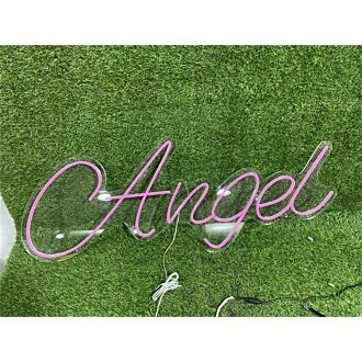 Brighten Your Space: Perfect for Home Decor, Office Ambiance, and Storefronts with Personalize Custom Angel LED Neon Sign.