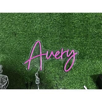 Brighten Up Your Space: Personalize Custom Avery LED Neon Sign for Weddings, Bars, and Home Decor.