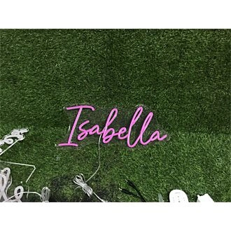 Transform Your Space: Personalize Custom Isabella LED Neon Sign for Stylish Home Decor, Vibrant Office Spaces, and Memorable Events.