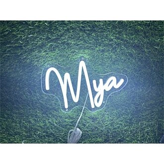 Brighten Up Your Space: Personalize Custom Mya LED Neon Sign for Home Decor, Office Ambiance, and Special Events like Weddings and Parties.