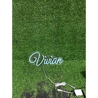 Enhance Your Space: Personalize Custom Vivian LED Neon Sign for Home Decor, Offices, Bars, and Weddings