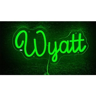 Bring a Personal Touch to Weddings, Bars, and Home Decor with the Personalize Wyatt LED Neon Sign.